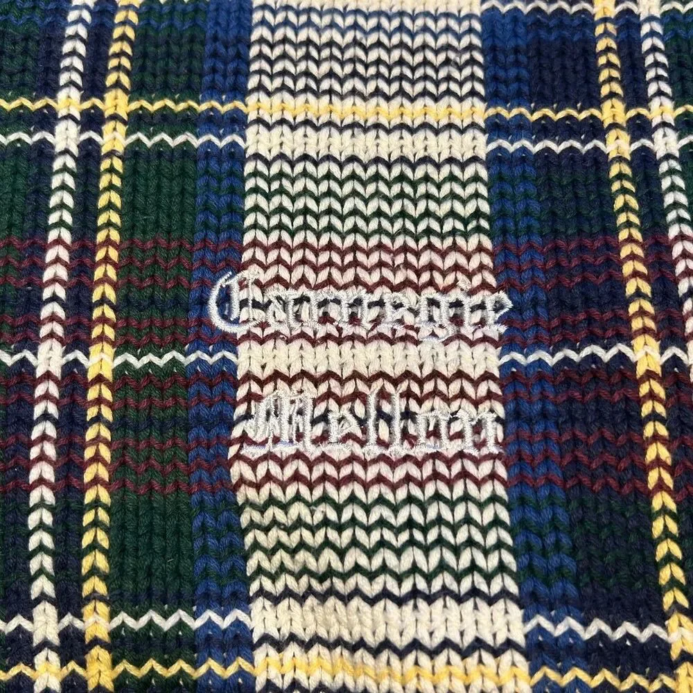 Oak Brook x Carnegie Mellon University Upcycled Tartan Plaid Sweater Size Large